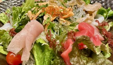 Sashimi Salad in Tokyo, Yum!