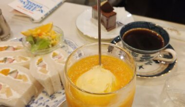 Fruit Sando and Orange Float🥪🍊🍨