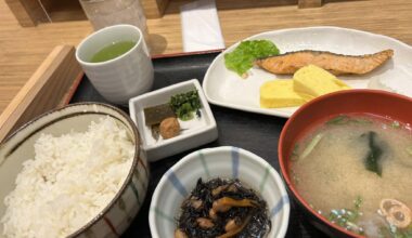 Traditional Japanese breakfast. I can’t start my day without rice.