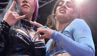 And in CMLL representing NJPW STRONG AEW's Viva Van and her teammate also representing NJPW STRONG Johnnie Robbie are one step closer to CMLL gold