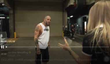 AEW on Twitter: Gabe Kidd attacks Mark Briscoe backstage at Collision