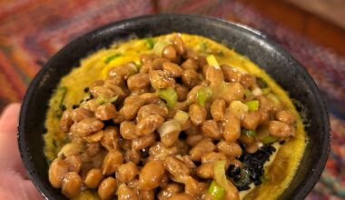 Natto car egg rice. The world’s most perfect breakfast.
