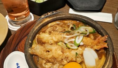 Miso udon with Tempura