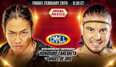 TAKESHITA vs Angel De Oro NEVER title match now available on NJPWWorld