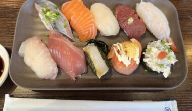 Sushi buffet in Fukuoka