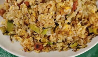 Takana fried rice (Takana : traditional green vegetable in south area)