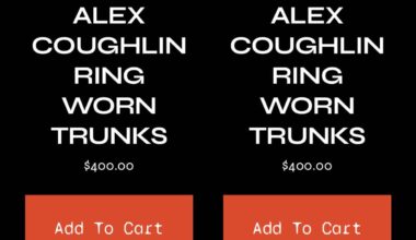 Miss Alex Coughlin and want to help him out? Buy his ring-worn gear or spread the word about it.