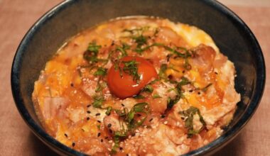 Miso corn butter Oyakodon with shoyu cured yolk