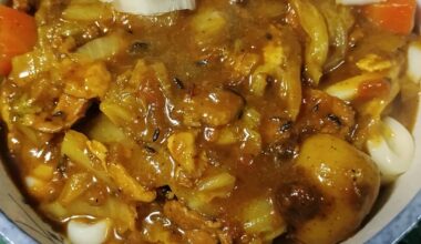 I made Curry Udon with the leftover curry.