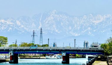 The Tateyama Mountain Range from Iwasehama, Toyama