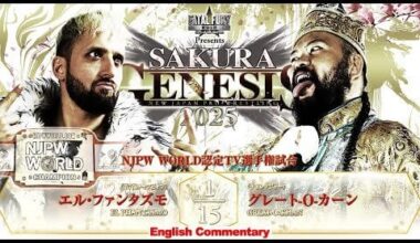 El Phantasmo vs Great-O-Khan: NJPW World Television Championship match, New Japan Pro Wrestling - Sakura Genesis, April 5, 2025
