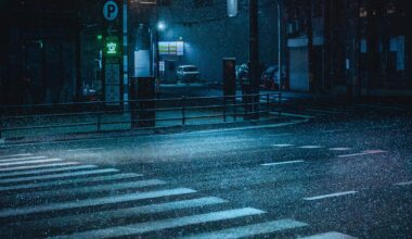 Snowy February Night in Hiroshima (Near Hiroshima Station)