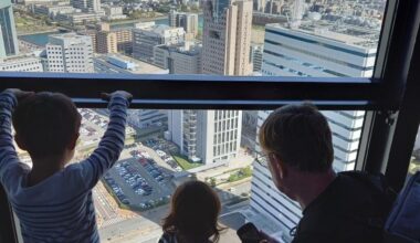 Fukuoka Tower with the kids.  My pick.