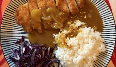 I made chicken katsu curry at home