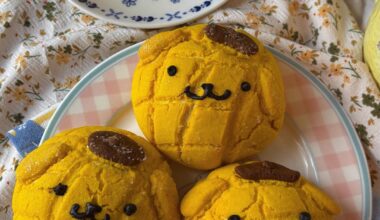 I made pompompurin melon pan ✨🍞