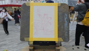 Went to the World Expo today and did a plein-air of the Gundam.