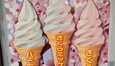 Cherry Blossom soft served ice cream