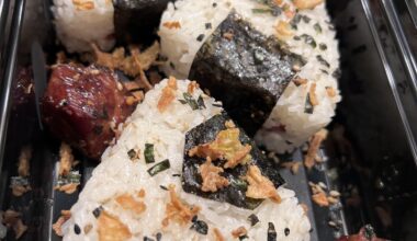 Grilled Brisket ‘Bacon’ Onigiri