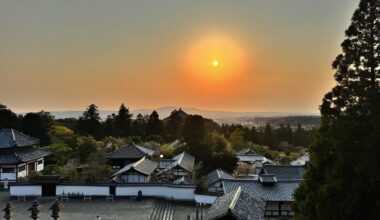 Sunset from Nigatsu-do in Nara