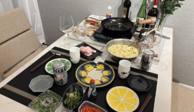 Okonomiyaki night at  the ol’ casa