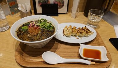 Vegan ramen and gyoza in Tokyo Station