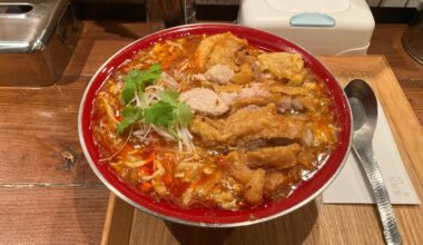 Hot and Sour Style Ramen at Niigata Sanpotei, Meguro, Tokyo