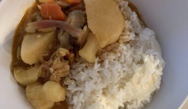 Japanese chicken curry with extras