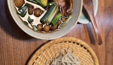 100% buckwheat soba noodles with duck soup