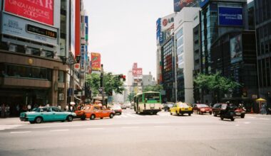 Ginza and the old taxis, summer 2000