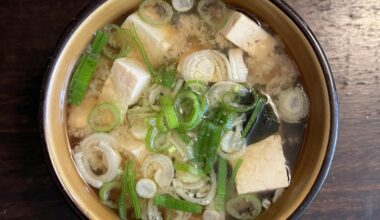 Misoshiru with homemade dashi