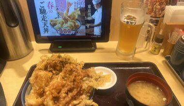 My favourite food in Japan!! Call me boring, but I really like this one. #Tendontenya
