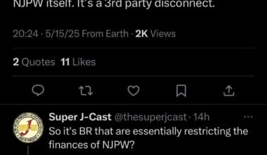 TJP claiming Bushiroad interfering with NJPW
