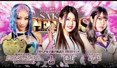 Mercedes Mone vs AZM vs Hazuki for the IWGP Women's Championship at Sakura Genesis 2023