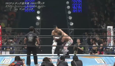 reDRagon (c) vs. Time Splitters vs. The Young Bucks - IWGP Junior Heavyweight Tag Team Championship - NJPW The New Beginning in Osaka 2015