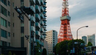 Tokyo Tower cuts a striking figure