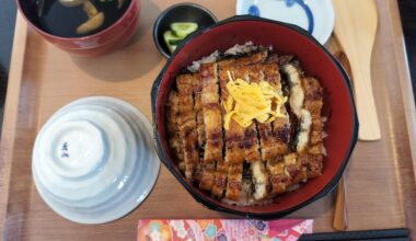 Unagi meal I had in Itoshima, it was sweet and delicious!