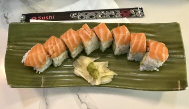 Kabuki Roll Salmon Avocado on Salmon Avocado
