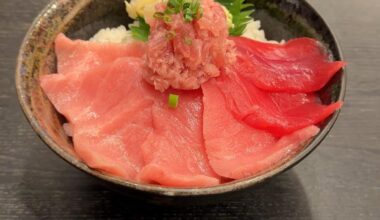 Toro Mix Kaisendon from Tsukijiro in Tsukiji Market, Tokyo, Japan