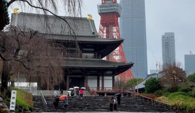 View of Tokyo Tower From Zojo-ji Temple
