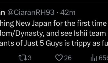 Same Reaction! I'm out of the loop, please fill me in about what's going on in every stable. And what's the stories and rivalries right now?