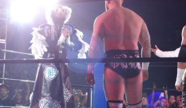 They set up the light fixtures really low at Resurgence. Here's what the end product looked like for people sitting ringside lol