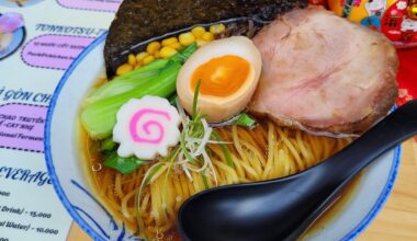 Street vendor shoyu ramen in Vietnam
