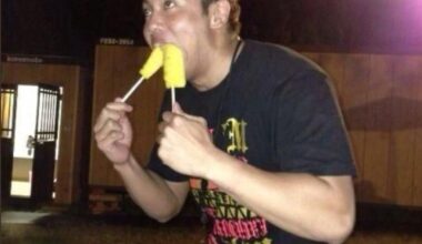 Okada trying to eat two corns at the same time