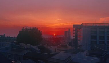 Osaka sunset view from the limited express train - June 2025