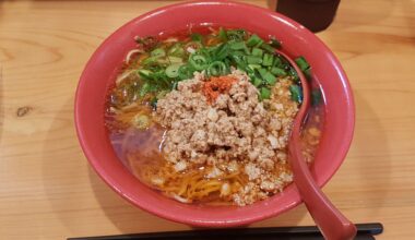 What I ate in Osaka, ramen with minced meat and onions