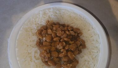 Natto with rice for Breakfast