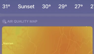 What happen with the air quality?
