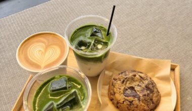 Green tea latte in Kyoto😋