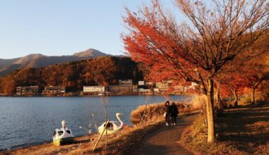golden hour in fujikawaguchiko