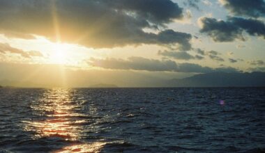 Lake biwa sunset